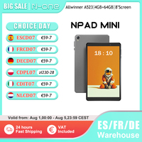 N-one Npad Mini Android 14 OS Tablet 8-inch 1280*800 IPS Screen 4GB+8GB Expansion RAM 64GB ROM WiFi 6 Bluetooth 5.2 Type-C  2025