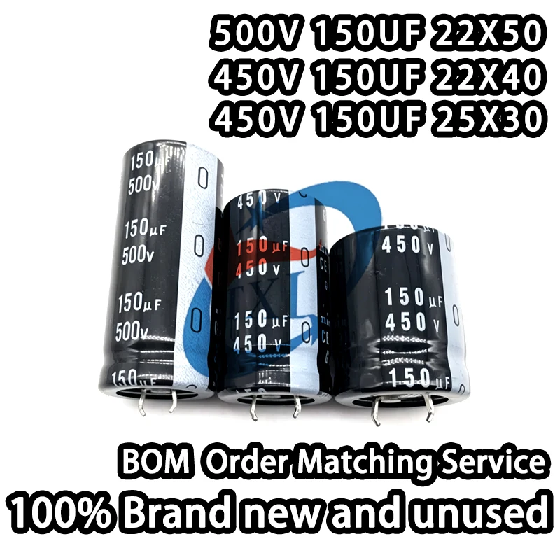 Imported from Japan! 500v150uF 450v150uF 22x50 22x40 25x30mm High Voltage Electrolytic Capacitor