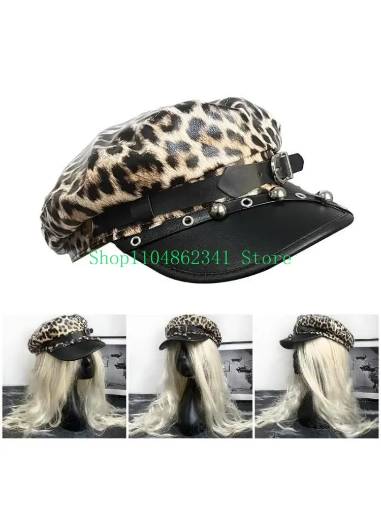 652f-modern-leopards-buckles-hat-personality-trendy-hat-artistic-octagonal-hat-for-everyday-adventures