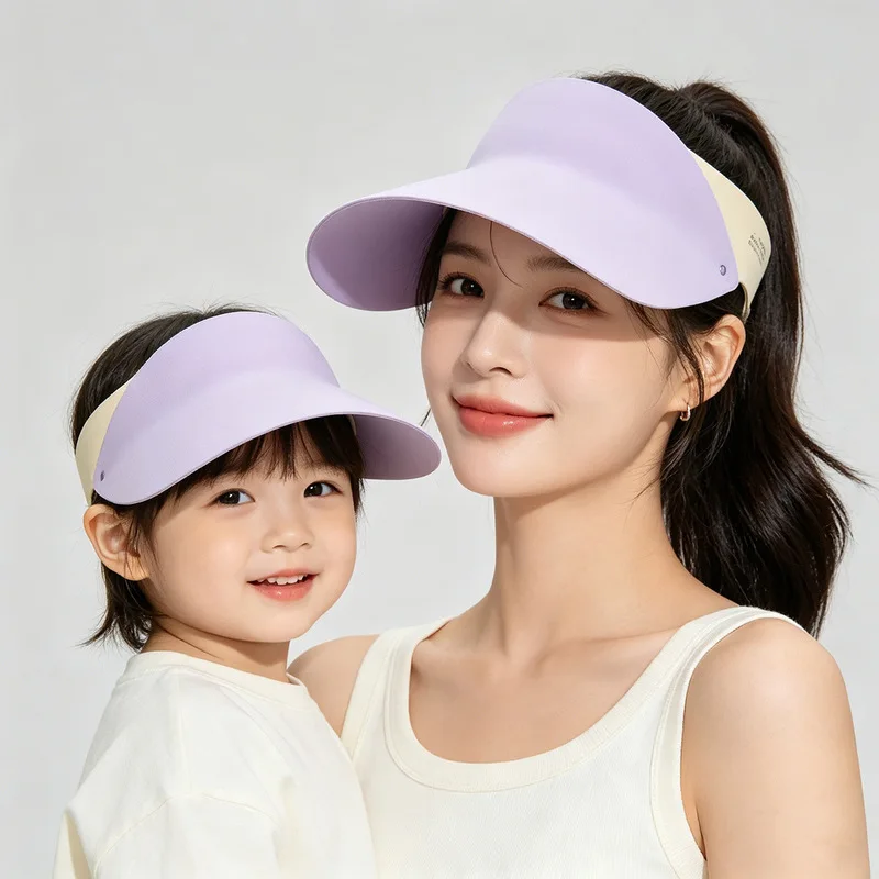 Family Matching Sun Visor, Wide Brim UV Protection Hat for Mom and Child