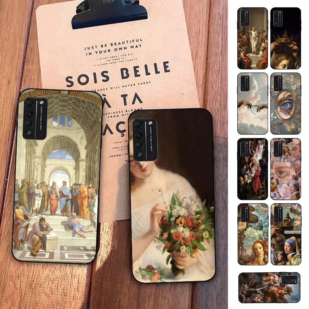 

Renaissance Art Phone Case For Huawei Honor 10 Lite 9 20 7A 9X 30 50 60 70 Pro Plus Soft Silicone Cover