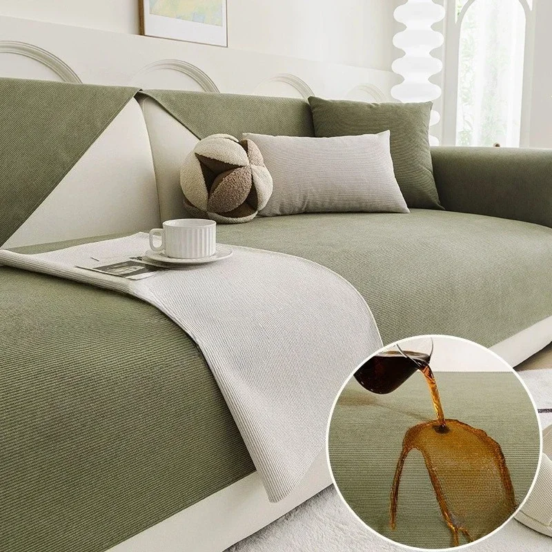 New Anti Cat Scratch Sofa Cover High-end Feeling Waterproof and Anti Slip Sofa Cushion Cover Soft and Versatile for All Seasons
