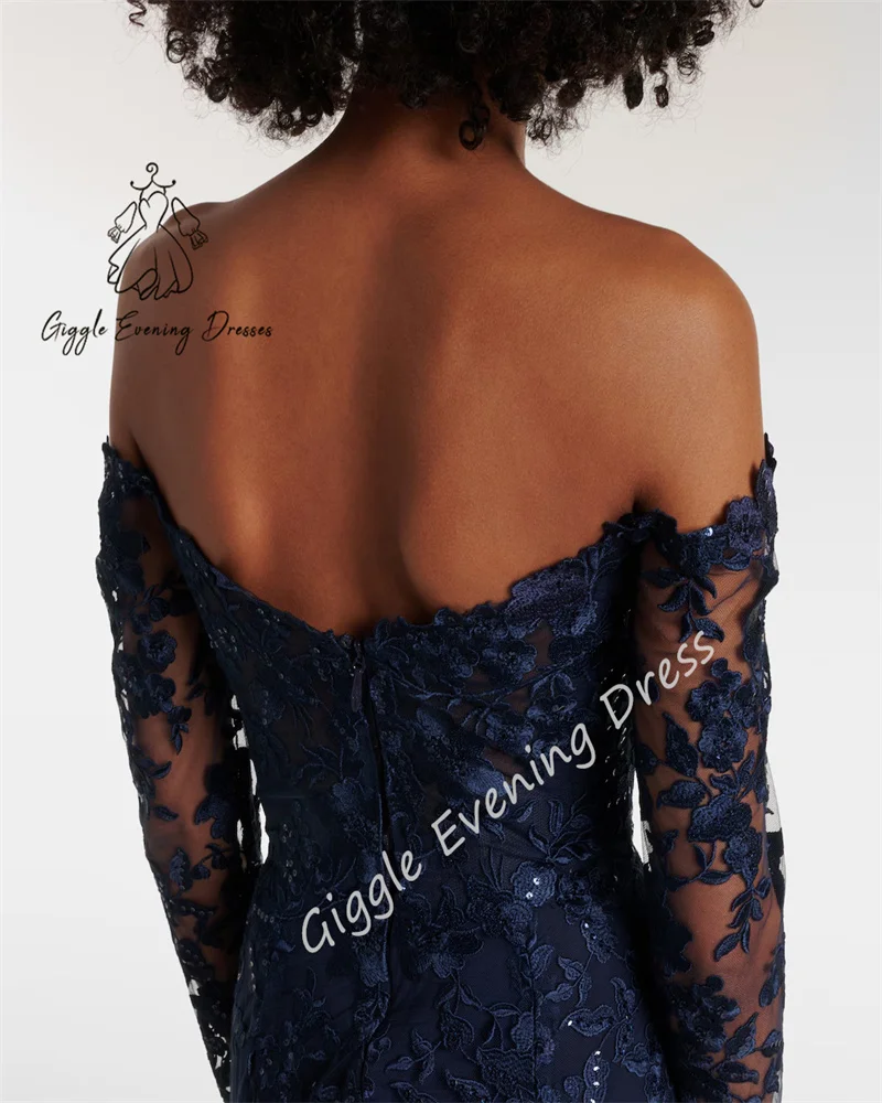 Giggle Luxury Lace Applique Sequined Off The Shoulder Formal 2025 Saudi Sheah No Train Customized Evening Dress