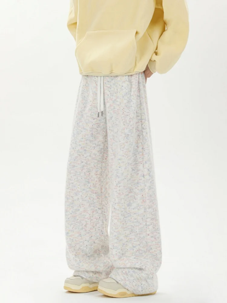 

Soft Thiened Winter Casual Pants for Men with kets Loose Fit Straight Leg Pants Dra Sensation Lazy Sle Clothing