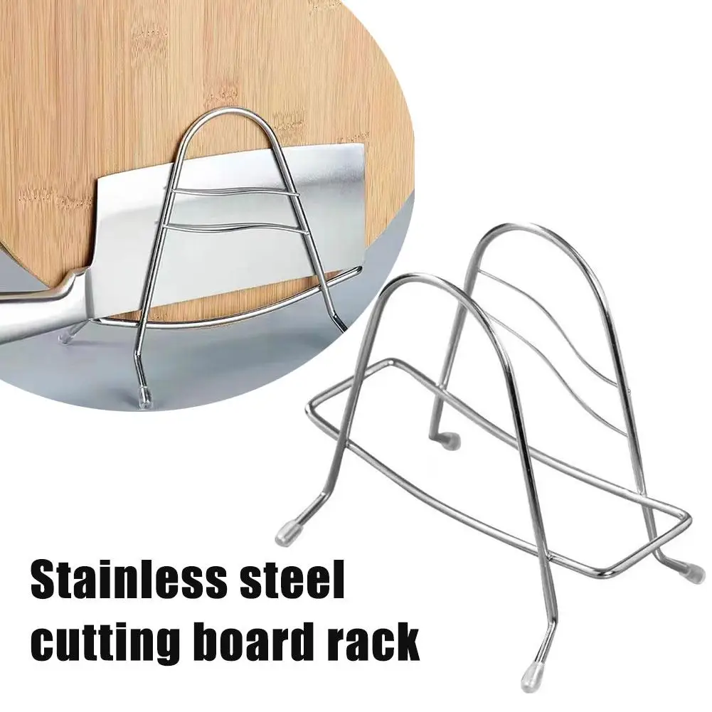 

Kitchen Shelf Stainless Steel Cutting Board Holder Rack Lid Cover Pan Pot Organizer Organizer Rack Storage Stand Dish Kitch R2M2