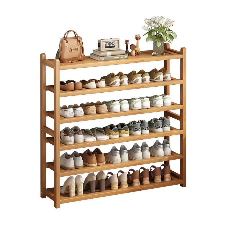 

Shoe rack simple door home indoor good-looking storage rack Nanzhu shoe cabinet