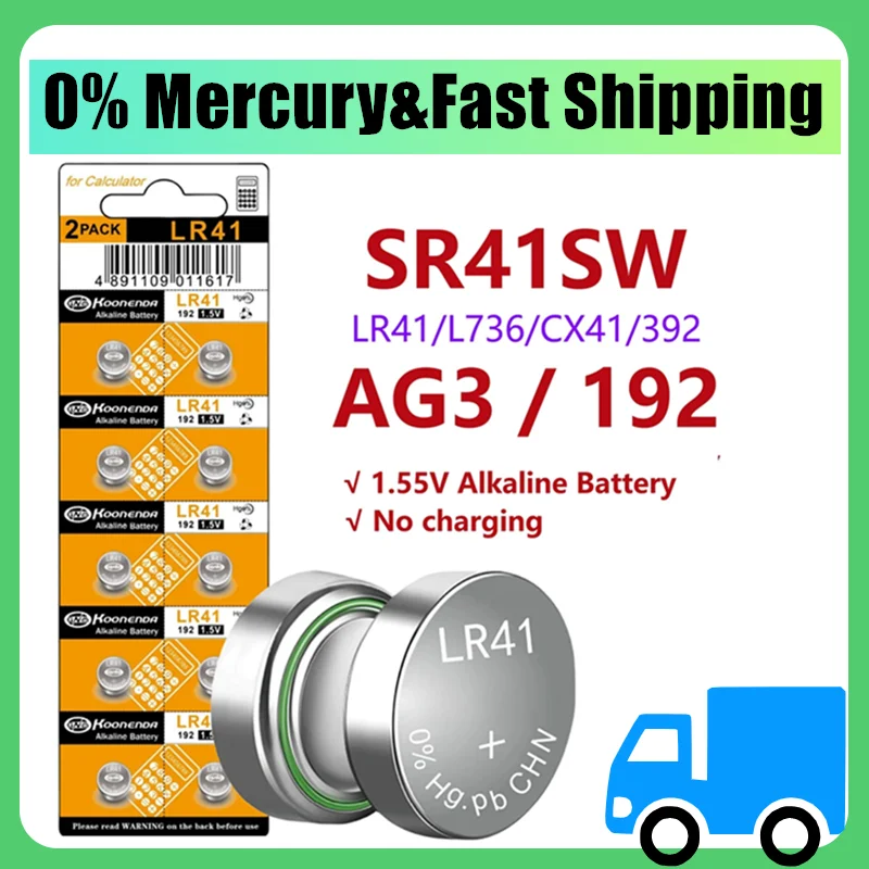 6-100PCS 1.55V AG3 …