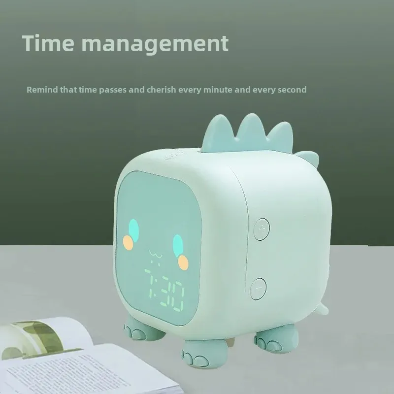 Fun Dinosaur Children's Alarm Clock Electronic Clock Multi-Function Creative Report Time Small Alarm Clock Student Specific