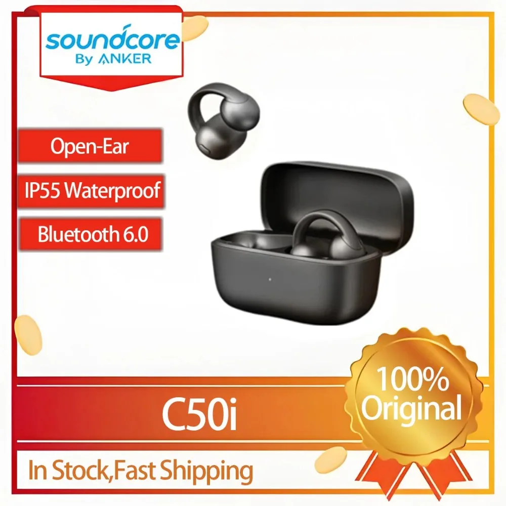 

Soundcore C50i Ear Clip Open Wireless Bluetooth Sports Earphone AI Air Conduction for Sports Running and Cycling