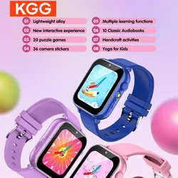 Kids Smart Watch Cameras 12/24H Flashlight Pedometer Video Torch MP3 Alarm 20 Games Kids Digital Watch For Girls Boys Gifts