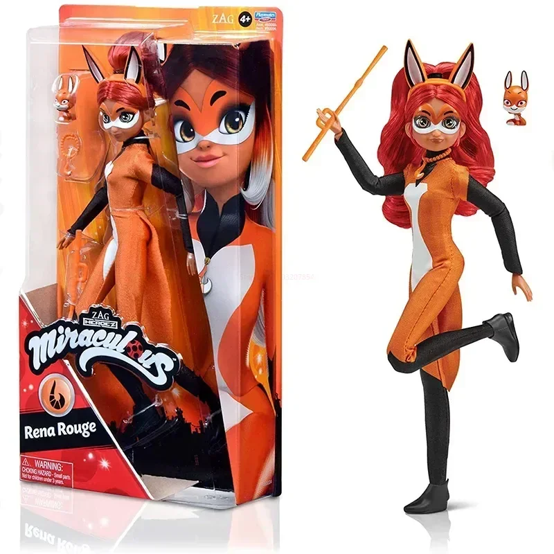 27cm Miraculous Anime Figure Ladybug Marinette Rena Rouge Cat Noir Action Figure Pvc Statue Fashion Model Collection Toy Gift