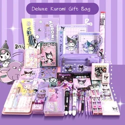 Sanrio Stationery Sets Kawaii Melody Kuromi Cinnamoroll Pompompurin Students School Supplies Set Deluxe Stationery Gift Package