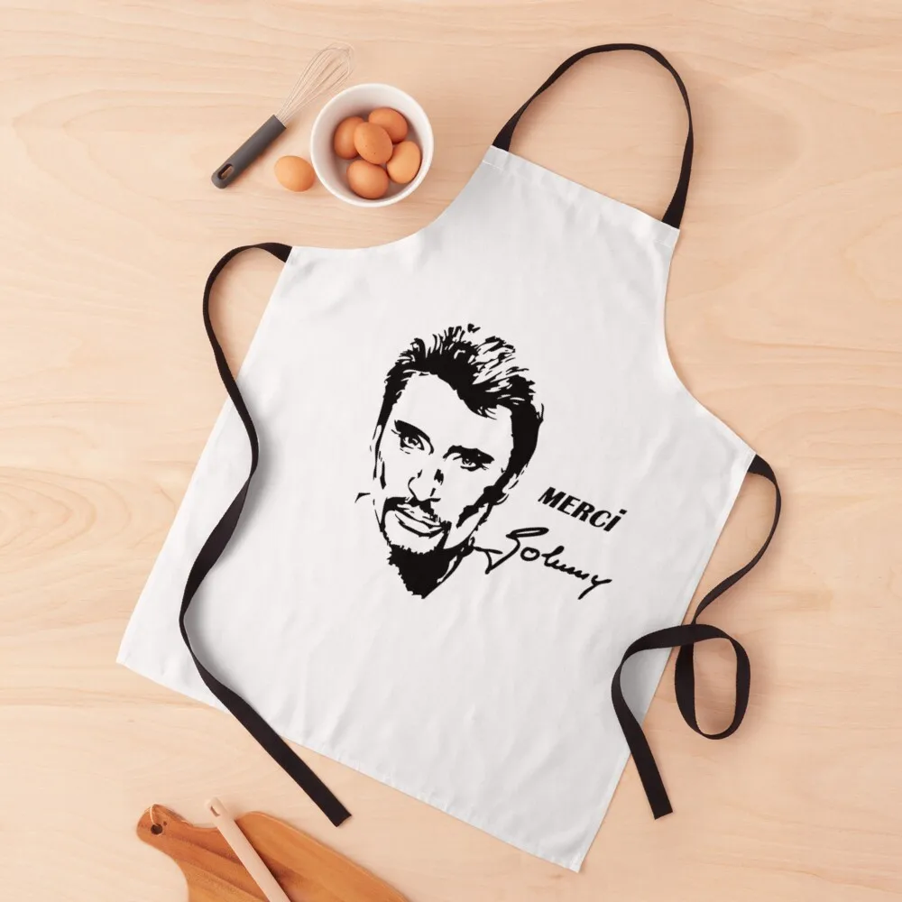 

Johnny Hallyday Apron kitchen and home Chef jacket men for women halloween Apron
