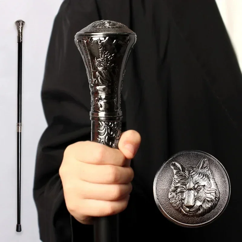 

For Wolf-Head Luxury Walking Stick Cane For Man 2023 Fashion Decorative Walking Stick Men Elegant Hand Canes Vintage Knob Stick