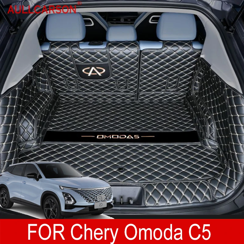 

For Chery Omoda C5 FX 2022 2023 Custom Trunk Mats Leather Durable Cargo Liner Boot Carpets Interior Cover Car Accessories