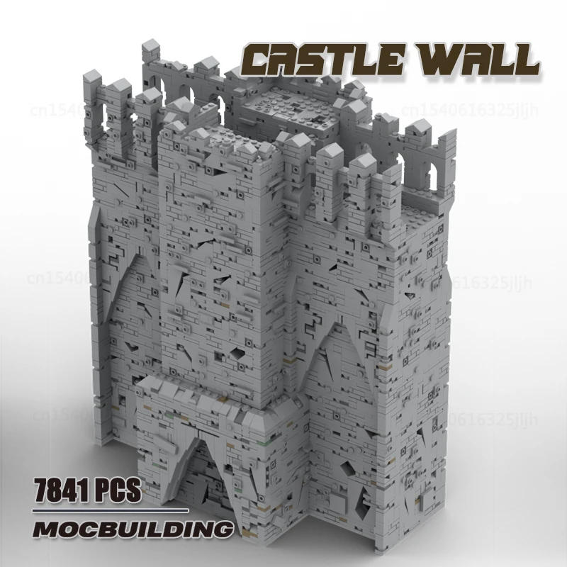 

Castle Wall Modular MOC Building Blocks Architecture Technology Bricks DIY Assembly Model Sets Collection Toys Xmas Gifts