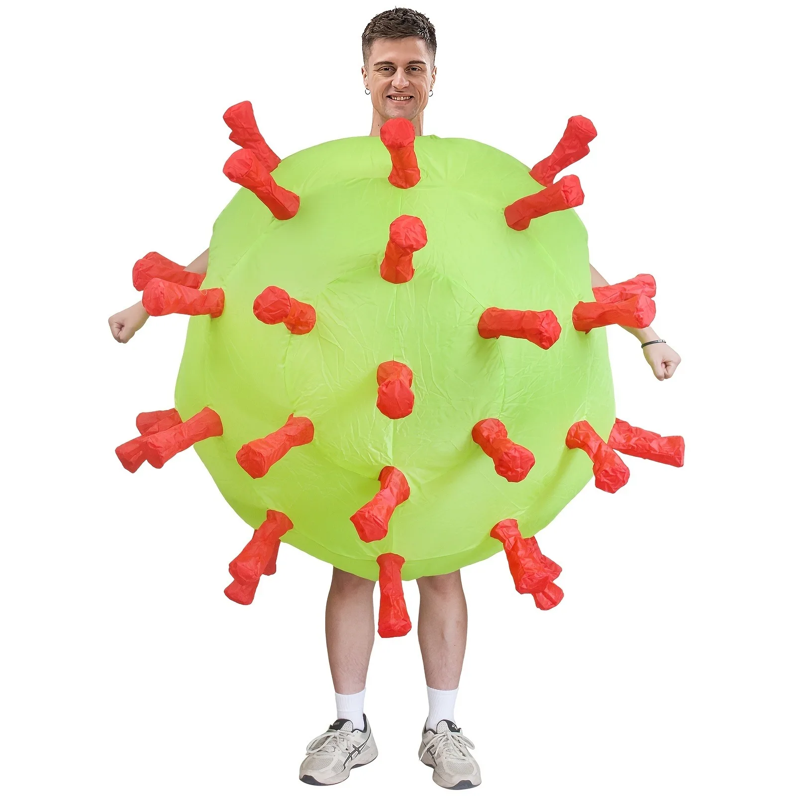 Aufblasbares Virus-Kostüm, Cartoon-Puppe, Rollenspiel, Halloween, Streich, Bühnenaufführung,