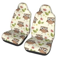night owl 2pcs Print Car Seat Covers for Women and Men, Universal Auto Front Seat Protector Fits for Car, SUV Sedan,
