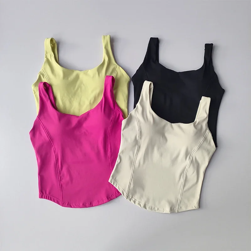 High Strength Back Fitness Tank Top Running Running Shockproof Sports Bra High Elastic Gathering Nude Yoga Bra for External Wear