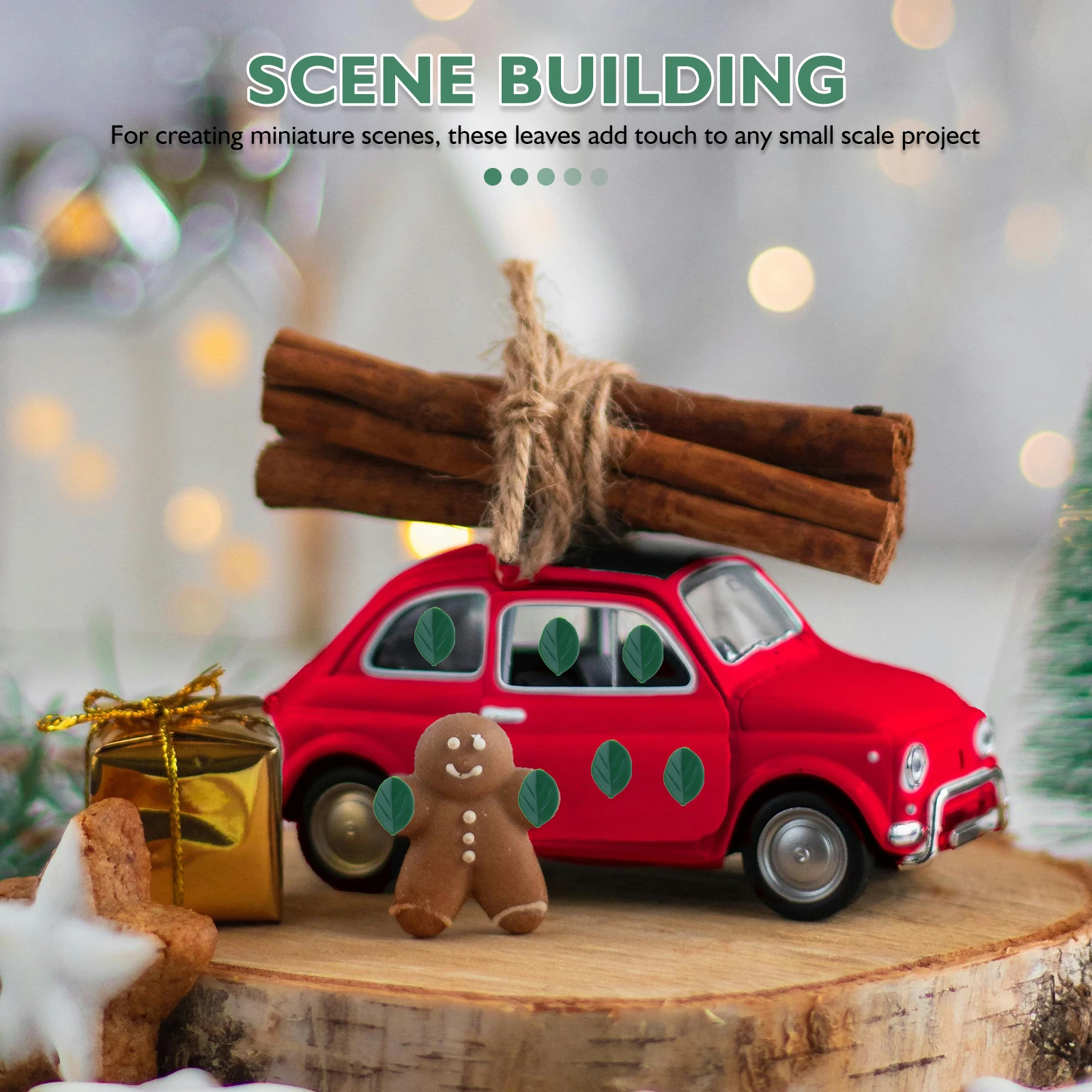 

200Pcs Artificial Green Leaves Mini Mint Foliage for Crafts and DIY Decorations Realistic Fake Leaf Small Greenery Home Wedding