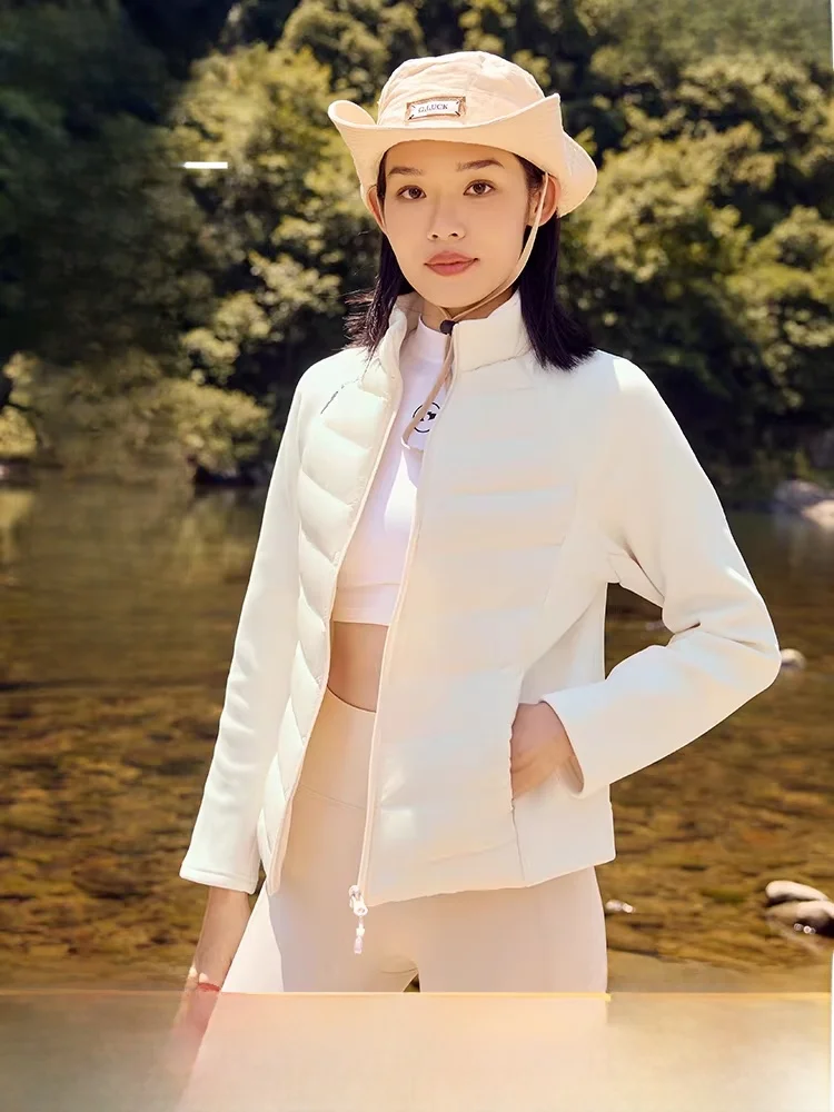 ヤルーソフト軽量ニットダウンジャケット レディース アウトドアフィットネス アウターウェア おしゃれ 冬新作