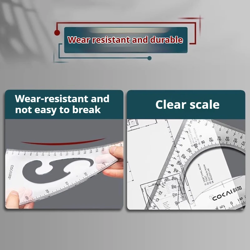 Multifunctional Triangular Ruler 18/22/27/32/37/42CM Hand-drawn Triangle Board Protractor Woodworking Interior Drawing Design