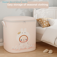 Large Capacity Household Non-Woven Storage Bag Quilt Clothing Storage Box Wardrobe Portable Moving Bag Storage Box With Handle