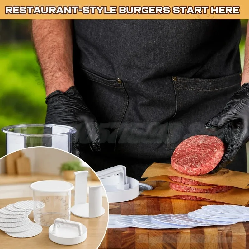 Burger Patty Maker & Stacker — Non-Stick Press Mold with Freezer-Safe Storage Container 5