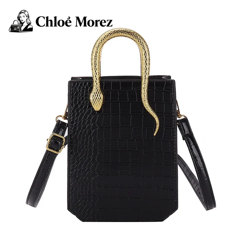 

Stone Patterned Personalized Handbag Ins Women Shiny Crossbody Tote Bag Pu