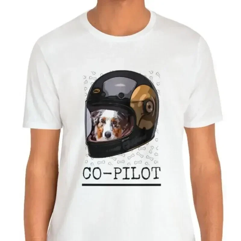 Australian Shepherd Dog is My Copilot T Shirt Aussie