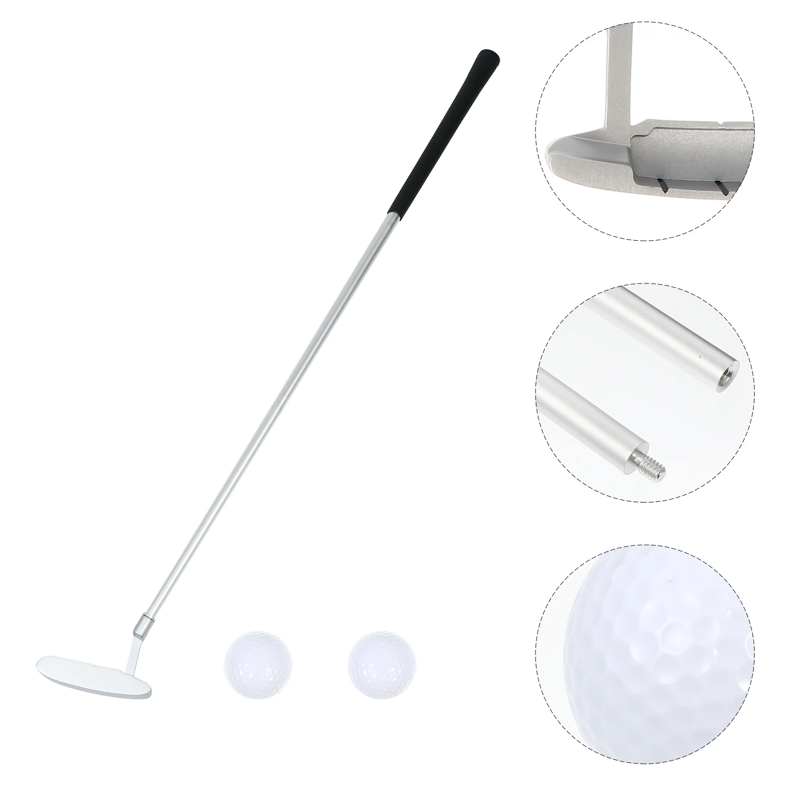 

1 set 1 Set 3-Section Detachable Alloy Golf Putter Rod Foldable Portable Practice Club Shaft For Travel Compact Design Training