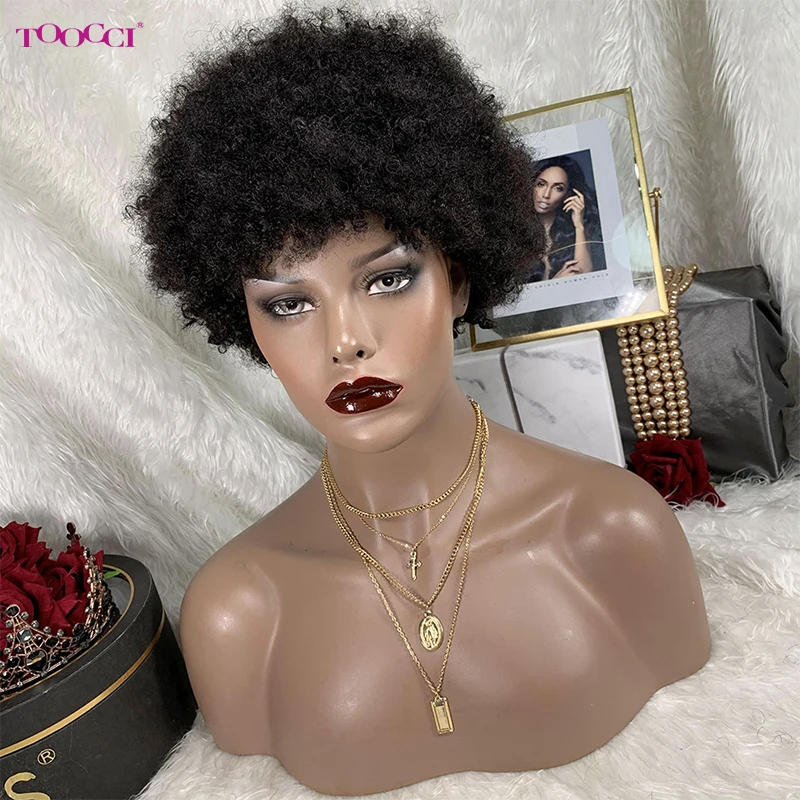 

Toocci Short Pixie Cut Wigs Brazilian Human Hair Wigs for Women Glueless Natural Cheap Wigs Machine Made Human Hair Short Wigs