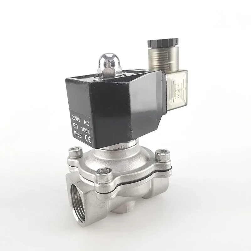 

304 stainless steel solenoid on/off valve DN25 24V