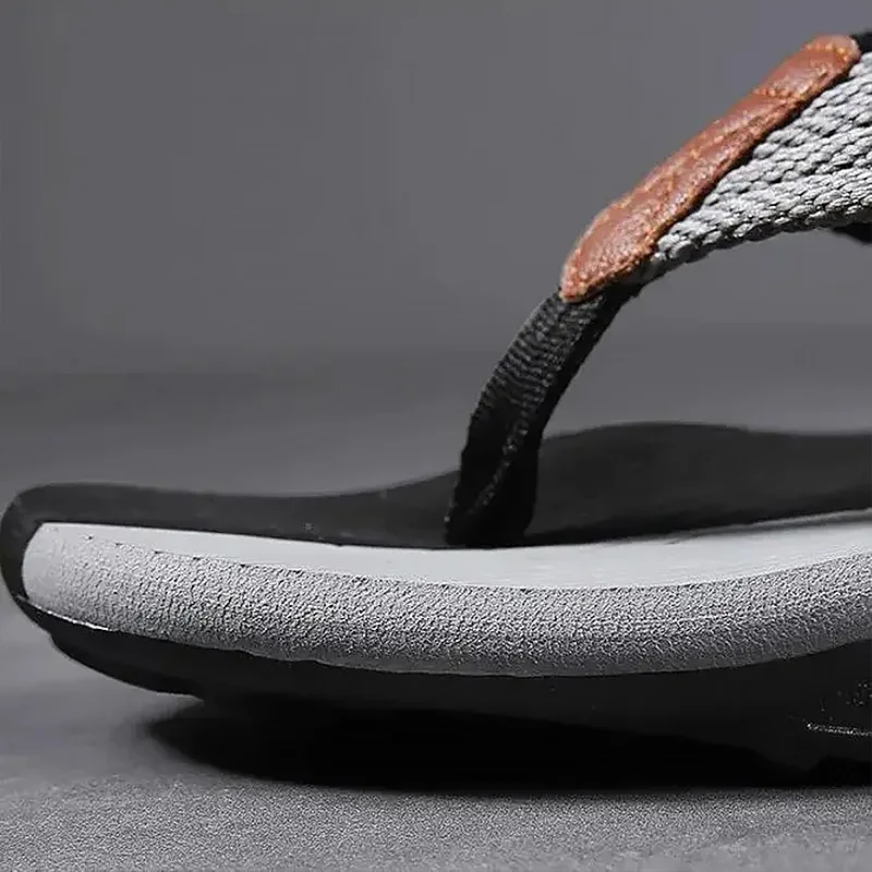 Men's beach flip flops, comfortable beach sandals, summer non slip and durable indoor and outdoor casual shoes image 3