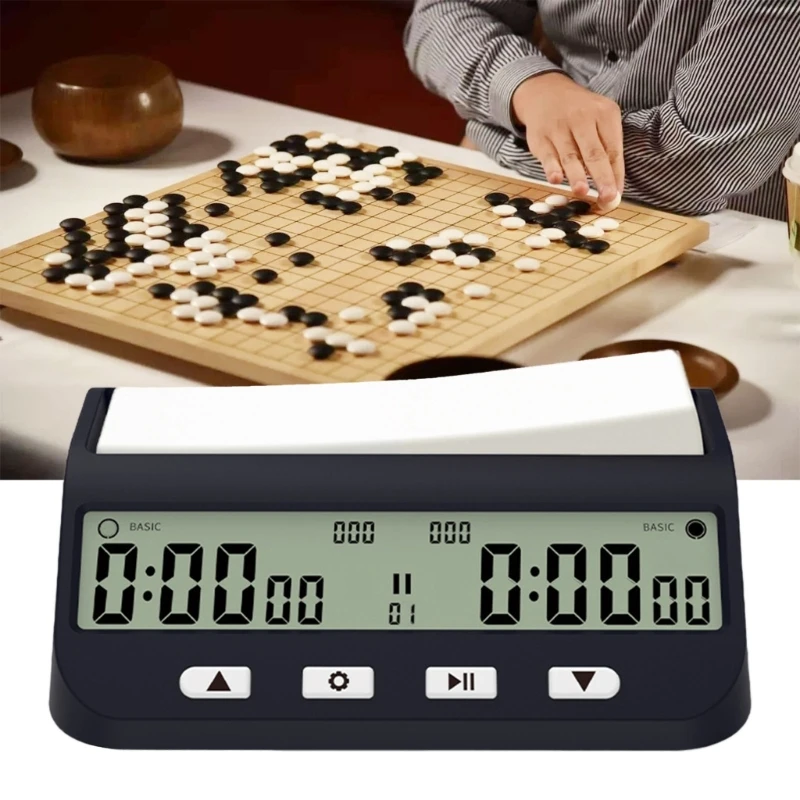 Chess Clock Digital Timer, Multifunctional Count Down Game Clock Timer for International Chess Board Game for Almost Use 69HD