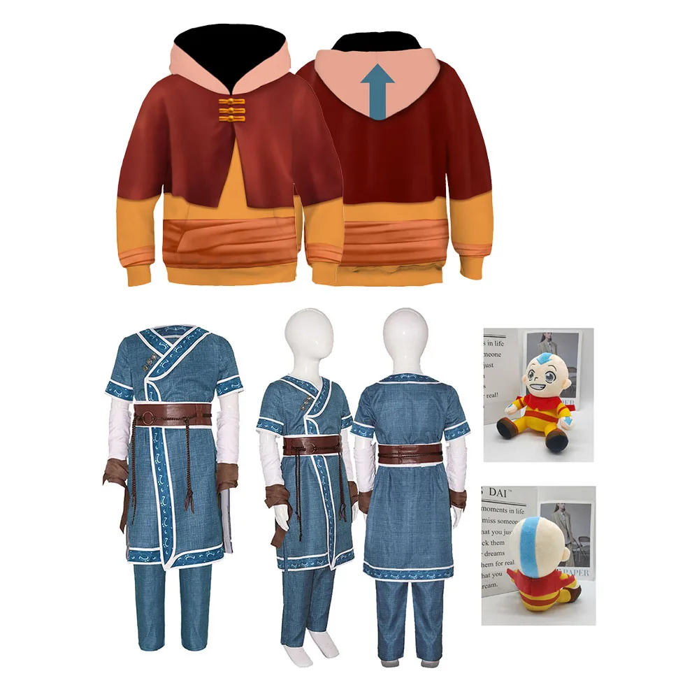 

Movie Avatar Cosplay Katara Costume Children Top Pants Fantasy Clothes Outfits Halloween Carnival Party Suit