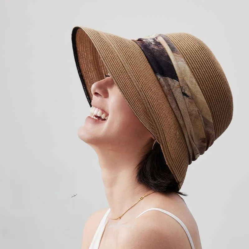 

Солнцезащитная шляпа, ветрозащитная, для пляжа, новый стиль, модная и элегантная, для женщин.