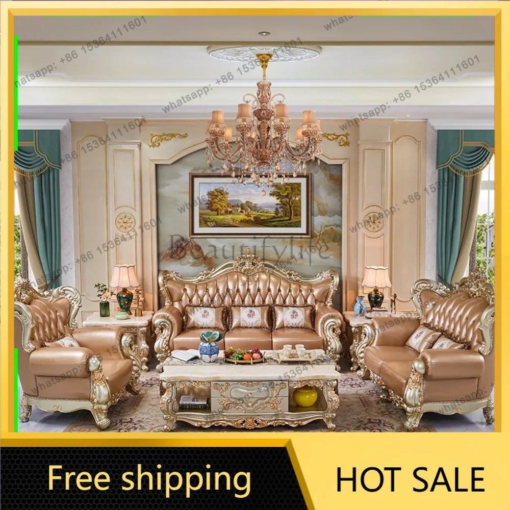 LJY Fashionable Elegant Style Nordic Canape Full Luxury Sofa Living Roomterior Design Trendy Furniture Sets Essentials Decoratio