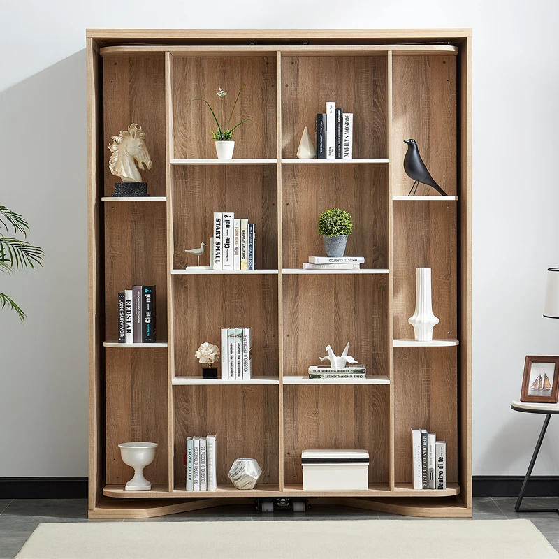 Modern Appearance Rotating Folding Invisible Bed For Small Apartment Flip Murphy Wall Bed For Study Room Living Room