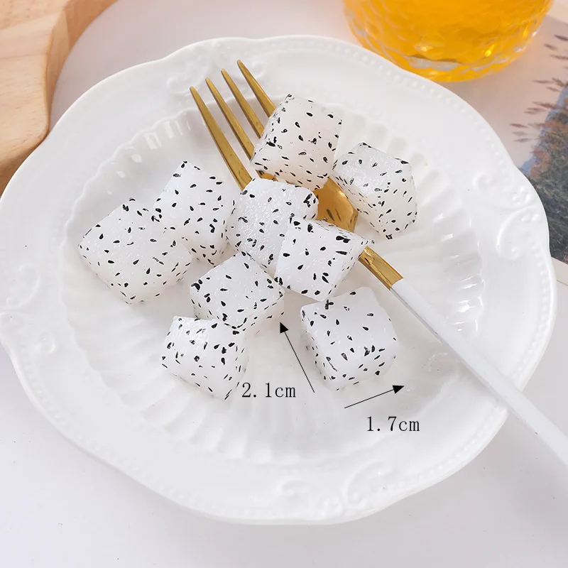Simulation Frucht scheiben künstliche Apfel Zitrone Mango Wassermelone Eiswürfel Yangberry Himbeere Modell gefälschte Shooting Requisiten 10 teil/los – Detail 10