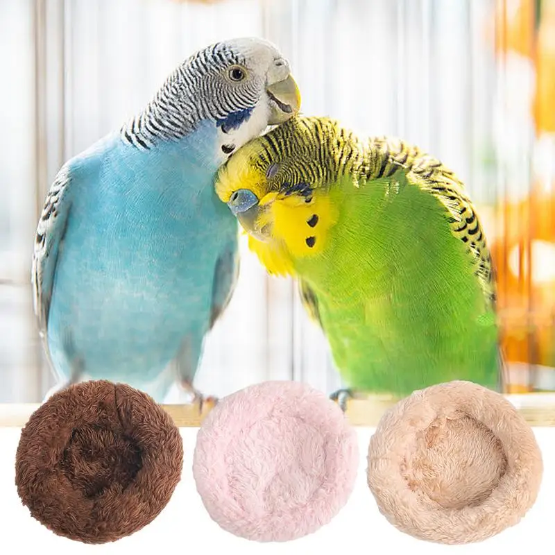 Bird Cotton Nest Coconut Shell Parrot Warm Nest Mat Bird Sleeping Tool with Thickened Edge for Pets Bird Budgie Parakeet