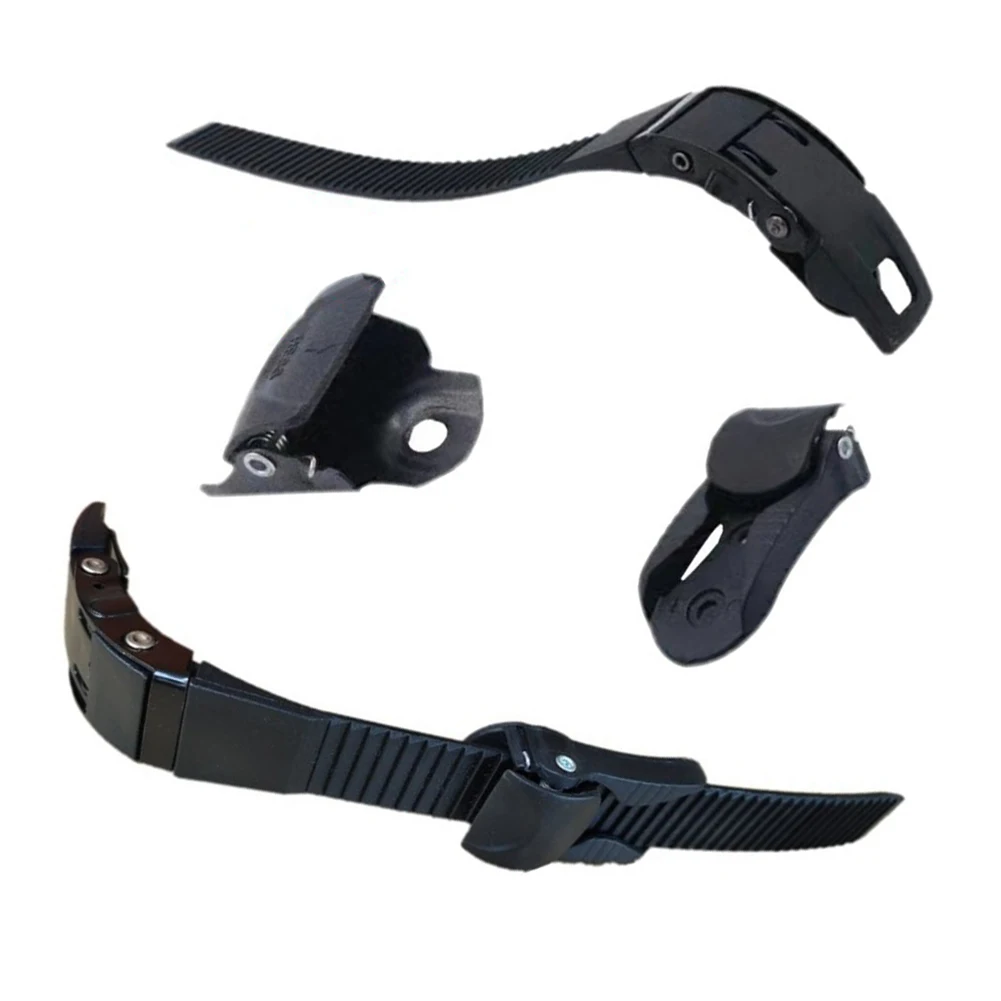 2pcs Universal Buckle Strap Set Roller Skate Use Buckle Strap Roller Durable Inline Roller Skate Shoes Accessories Black Plastic