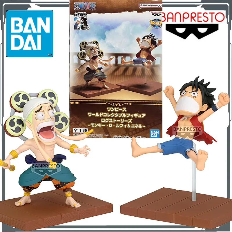 

Bandai Original BANPRESTO One Piece Monkey·D·Luffy and Enel Anime Action Figures Toys for Boys Christmas Gift Model Ornaments