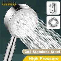 304 Stainless Steel Shower Head High-pressure Handheld Bathroom Wall Mounted Pressurized Water Saving Rainfall Shower Head