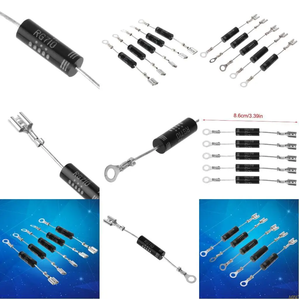 A0NC 5PCS 전자 레인지 오븐 액세서리 단방향 고전압 다이오드 정류기