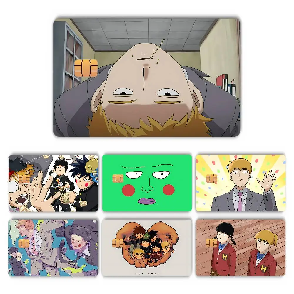 Anime M-mob-psycho 100 Card Stickers Credit Card DIY Card Protector Stickers Waterproof Film Skin Cover