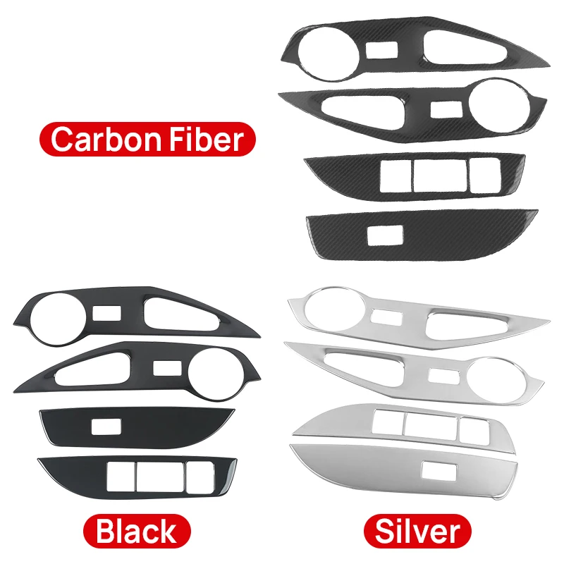 الفولاذ المقاوم للصدأ باب السيارة مسند الذراع نافذة رافع للزجاج لوحة التبديل الزخارف لتويوتا كورولا كروس XG10 2021 2022 2023 2024 2025 الهجين #4