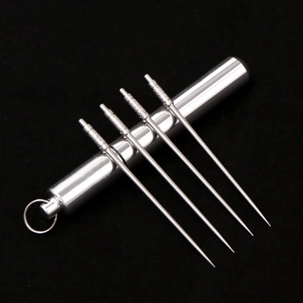 Stainless Steel Toothpicks Small Portable Toothpicks Travel Pocket Toothpicks Reusable Metal Toothpicks Fruit Picks - view 5
