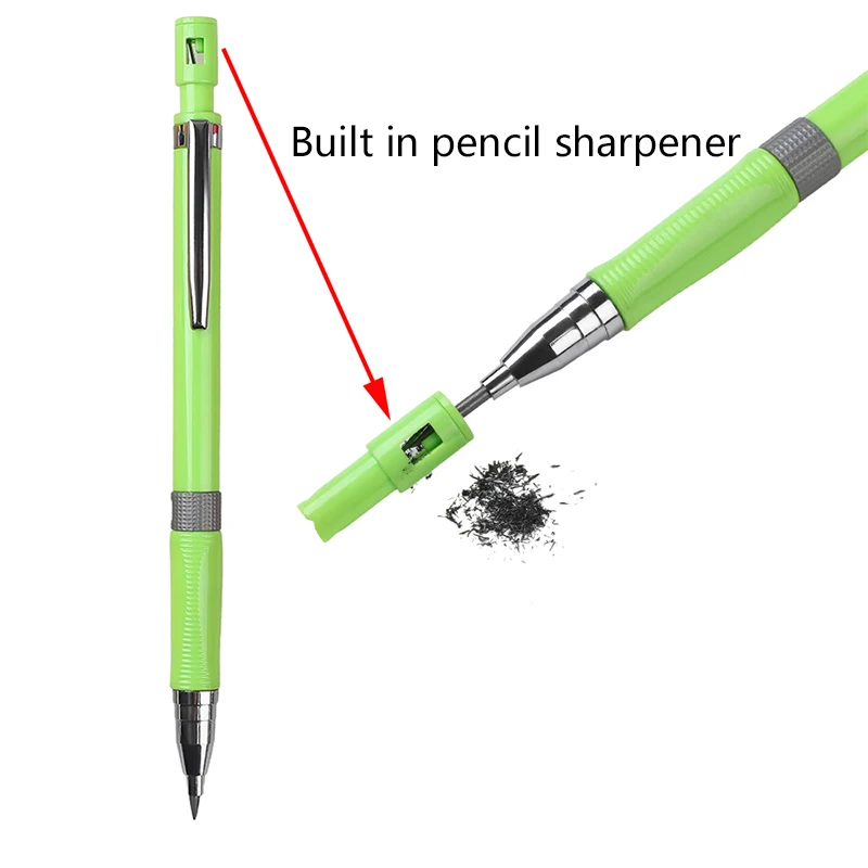 4 Teile/satz 2,0mm Mischfarbe Mechanische Bleistift mit Bleistift Spitzer Glattes Schreiben Büro Schule Schreibwaren – Detail 5