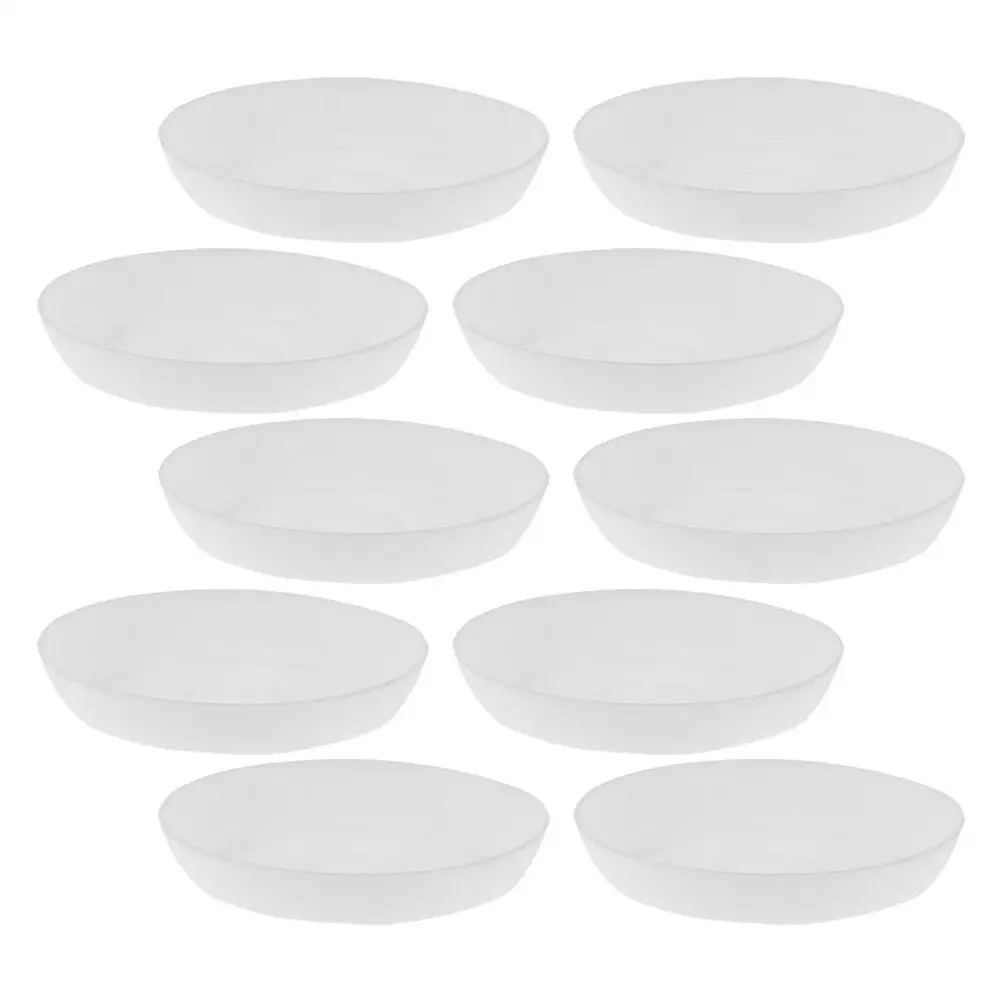 

10 Pcs Succulent Plastic Drip Tray Round White Saucers Indoor Plants Flowerpot Bottom Holder Drainage Trays Garden Use